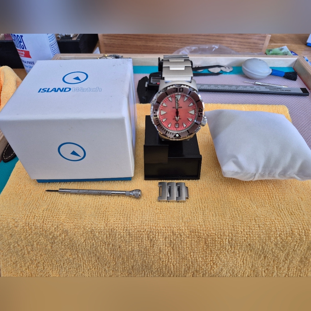Islander ISL-142 Monster Automatic Watch Pink Dial